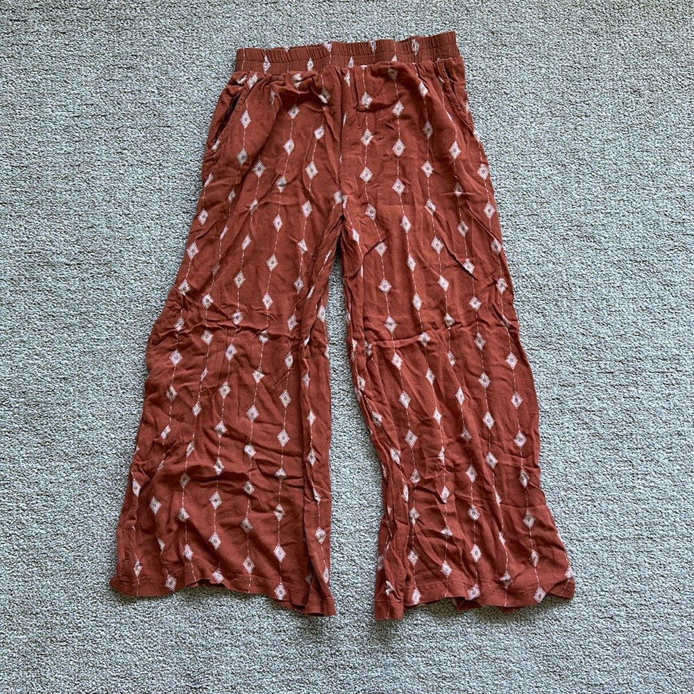 Cropped wide leg pants